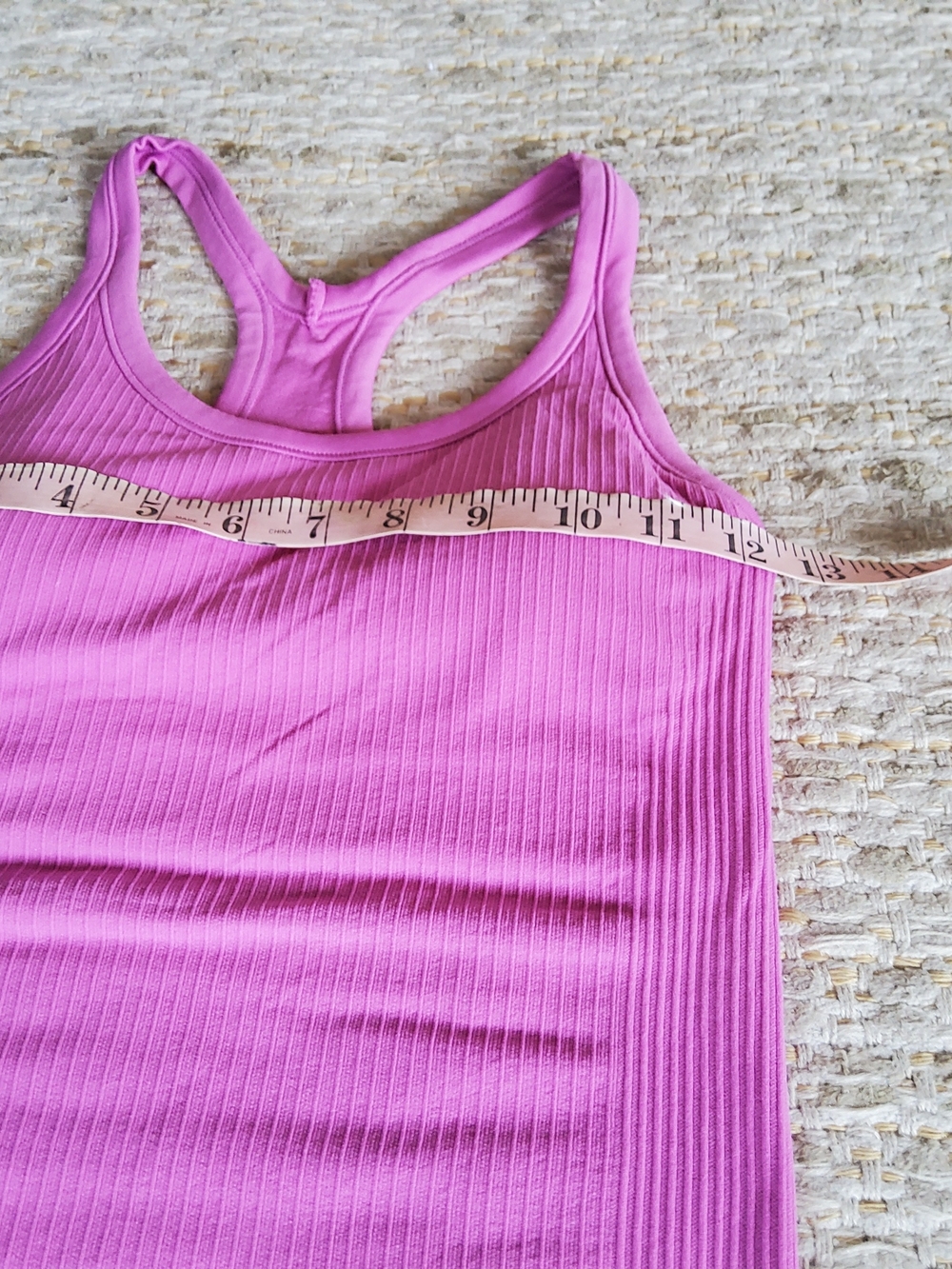 Ribbed Racerback Tank Top - Pink - Picture 3 of 4